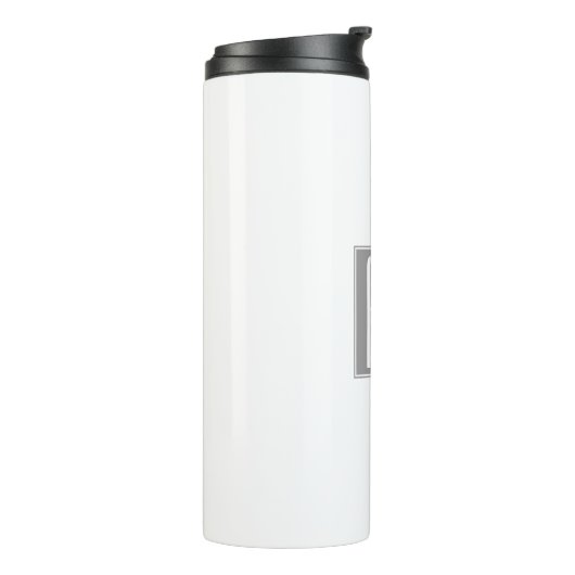 Bouteilles Isothermes Couples chics Initails | blanc et gris (Tourné sur la gauche)