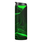 Bouteilles Isothermes Courbes et plis verts surlignés sur arrière - plan (Tourné sur la droite)