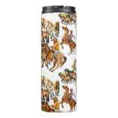 Bouteilles Isothermes Courir des chevaux sans couture motif. Cowboy amér (Dos)