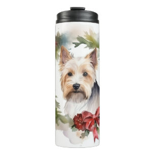 Bouteilles Isothermes Couronne de Noël festive de Biewer Terrier