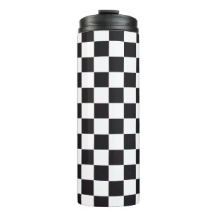 Bouteilles Isothermes Course de voiture / Motif d'échecs + votre backgr.