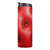 Bouteilles Isothermes Coussin rouge texture cuir (Tourné sur la droite)