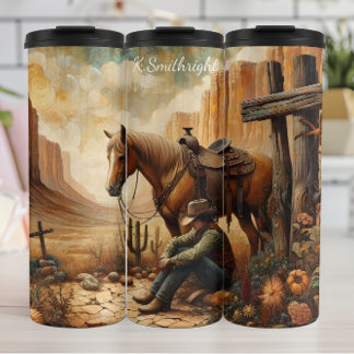 Bouteilles Isothermes Cowboy Rest Desert Cross Horse