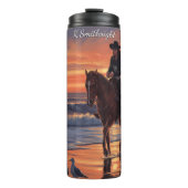 Bouteilles Isothermes Cowgirl Beach Ride Sunset Gulls (Devant)