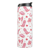 Bouteilles Isothermes Cowgirl côtière rose blanc (Tourné sur la gauche)