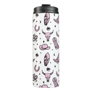 Bouteilles Isothermes Cowgirl côtière rose noir