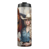 Bouteilles Isothermes Cowgirl Horse Floral Rustic Charm (Devant)