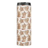 Bouteilles Isothermes Cozy Gingerbread Cookie Seamless Pattern (Dos)