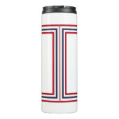 Bouteilles Isothermes crabe blanc bleu marine monogrammé (Dos)