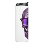 Bouteilles Isothermes Crâne 3D métallique violet gravé avec lunettes de  (Tourné sur la gauche)