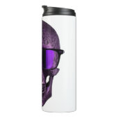 Bouteilles Isothermes Crâne 3D métallique violet gravé avec lunettes de  (Tourné sur la droite)