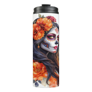 Bouteilles Isothermes Crâne à sucre mexicain La Calavera Catrina Tumbler