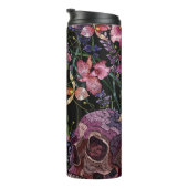 Bouteilles Isothermes Crâne brodé : Motif gothique de l'orchidée (Tourné sur la droite)