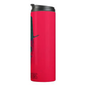 Bouteilles Isothermes Crâne de Noël avec chapeau rouge vert Halloween (Tourné sur la droite)