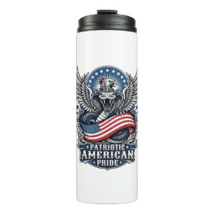 Bouteilles Isothermes Crâne de serpent patriotique Liberté Bête Hybride