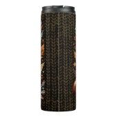 Bouteilles Isothermes Crâne de sucre brodé Fleurs d'automne Pastel gothi (Dos)