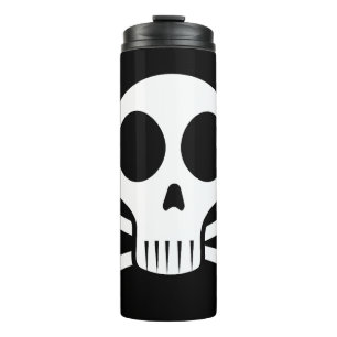 Bouteilles Isothermes crâne effrayant sur fond noir