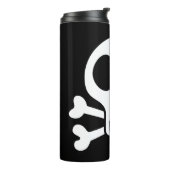 Bouteilles Isothermes crâne effrayant sur fond noir (Tourné sur la gauche)