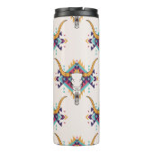 Bouteilles Isothermes Crâne taureau de la tribu : Boho Seamless (Dos)