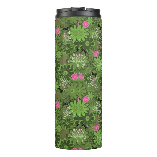 Bouteilles Isothermes Crânes punks Girly sur l'arrière - plan de Camo de (Dos)