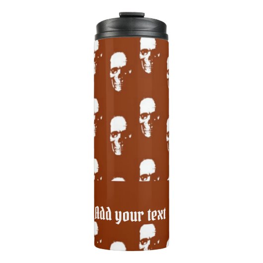 Bouteilles Isothermes Crânes sur les couleurs marron (Devant)