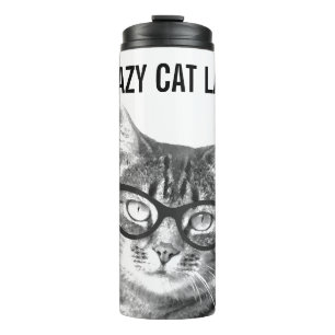 Bouteilles Isothermes CRAZY CAT LADY thermo tumbler bouchon de voyage