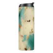 Bouteilles Isothermes Cream Gold Turquoise Cowhide Animal (Tourné sur la gauche)