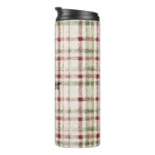 Bouteilles Isothermes Cream Green Red Plaid Stripes Christmas  (Tourné sur la droite)
