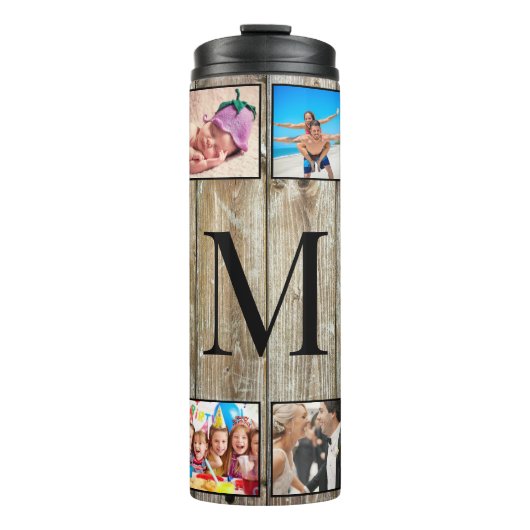 Bouteilles Isothermes Create Your Custom Photo Collage Rustic Farmhouse (Devant)