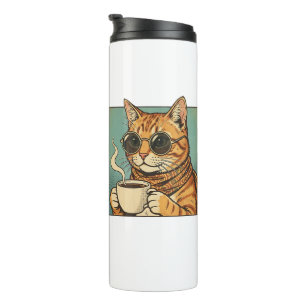 Bouteilles Isothermes Création de style rétro pour les amateurs de chats