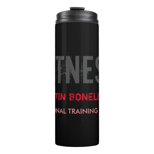 Bouteilles Isothermes Créative Retro Black Grey Dynamic Personal Trainer (Devant)
