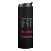 Bouteilles Isothermes Créative Retro Black Grey Dynamic Personal Trainer (Tourné sur la gauche)
