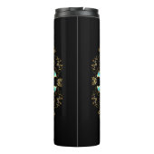 Bouteilles Isothermes Créez vos propres papillons bleu et or Mandala (Dos)