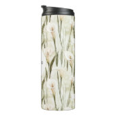 Bouteilles Isothermes Crème Blanc Calla Lily Floral (Tourné sur la droite)