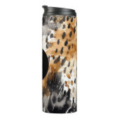 Bouteilles Isothermes Crème noire blanche léopard animal Anniversaire (Tourné sur la droite)