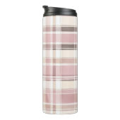 Bouteilles Isothermes Crème Rose Rouge Brun Rayures Noël (Tourné sur la droite)