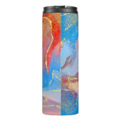 Bouteilles Isothermes Crimson, Blush, Blue and Gold Marbled Alcohol Ink (Dos)