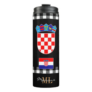 Bouteilles Isothermes Croatie patriotique voyage Mug, Drapeau croate