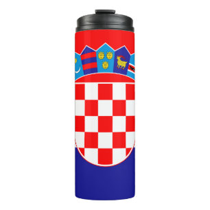 Bouteilles Isothermes Croatie Travel Mug, drapeau patriotique croate