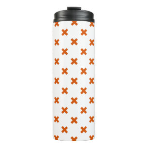 Bouteilles Isothermes Crochets orange sur blanc