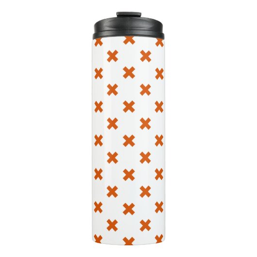 Bouteilles Isothermes Crochets orange sur blanc (Devant)