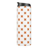 Bouteilles Isothermes Crochets orange sur blanc (Tourné sur la droite)