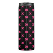 Bouteilles Isothermes Crochis Fuchsia sur noir (Dos)