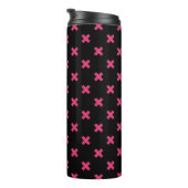 Bouteilles Isothermes Crochis Fuchsia sur noir (Tourné sur la droite)
