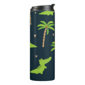 Bouteilles Isothermes Crocodiles de dessin : Alligator Palms Motif. (Tourné sur la gauche)