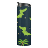 Bouteilles Isothermes Crocodiles de dessin : Alligator Palms Motif. (Tourné sur la droite)