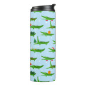 Bouteilles Isothermes Crocodiles festifs dans les costumes de Noël Motif (Tourné sur la gauche)