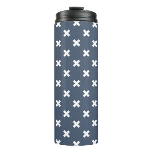 Bouteilles Isothermes Croix blanche sur bleu-gris