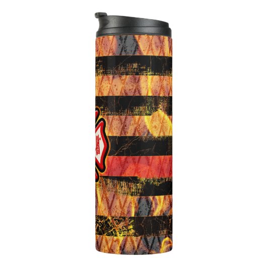 Bouteilles Isothermes Croix et flammes des pompiers (Tourné sur la droite)