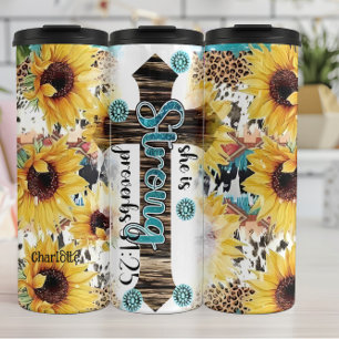 Bouteilles Isothermes Croix forte : Proverbes 31:25